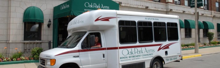 The Oak Park Arms bus for transporting seniors
