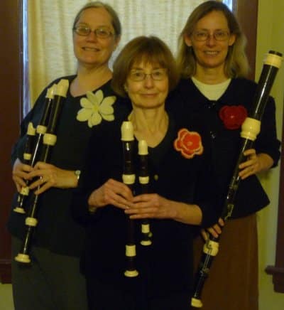 Rose Mattax of Forest Park, Alice Muciek of Oak Park, and Ann Masur of Oak Park are three women who together make The Fleurs de Chanson Recorder Trio.