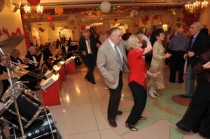 senior couple dancing