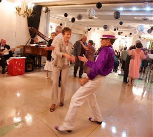 Judy Thollander and kenneth Plique dancing