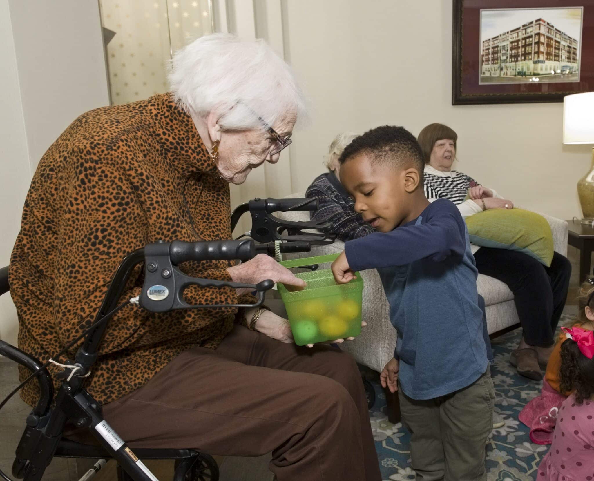 Intergenerational Easter Egg Hunt with Seniors and Preschoolers Oak