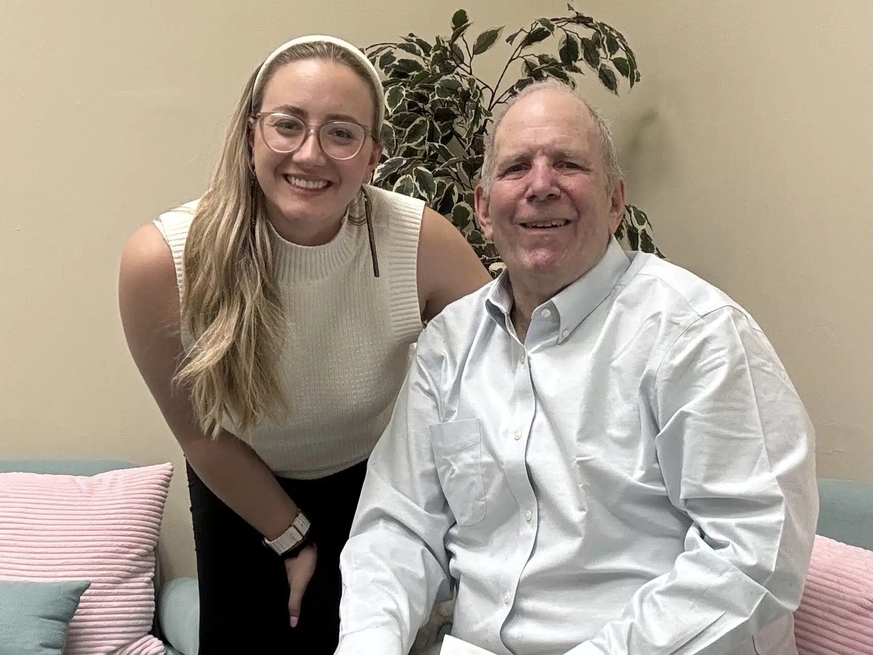 Camille Gallo, MSW, with Oak Park Senior, Doug Foster