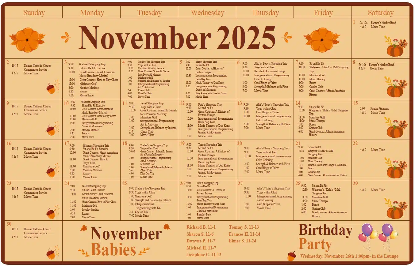 Events and Activities for Seniors in Oak Park