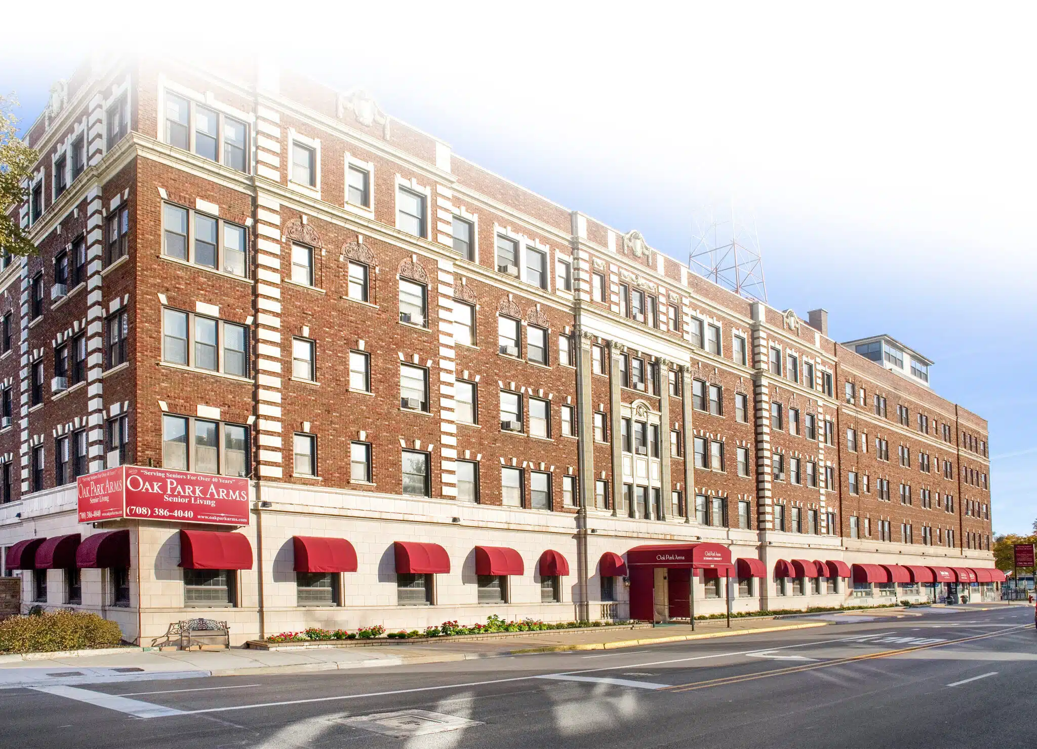 Oak Park Arms Senior Living from Oak Park Ave.